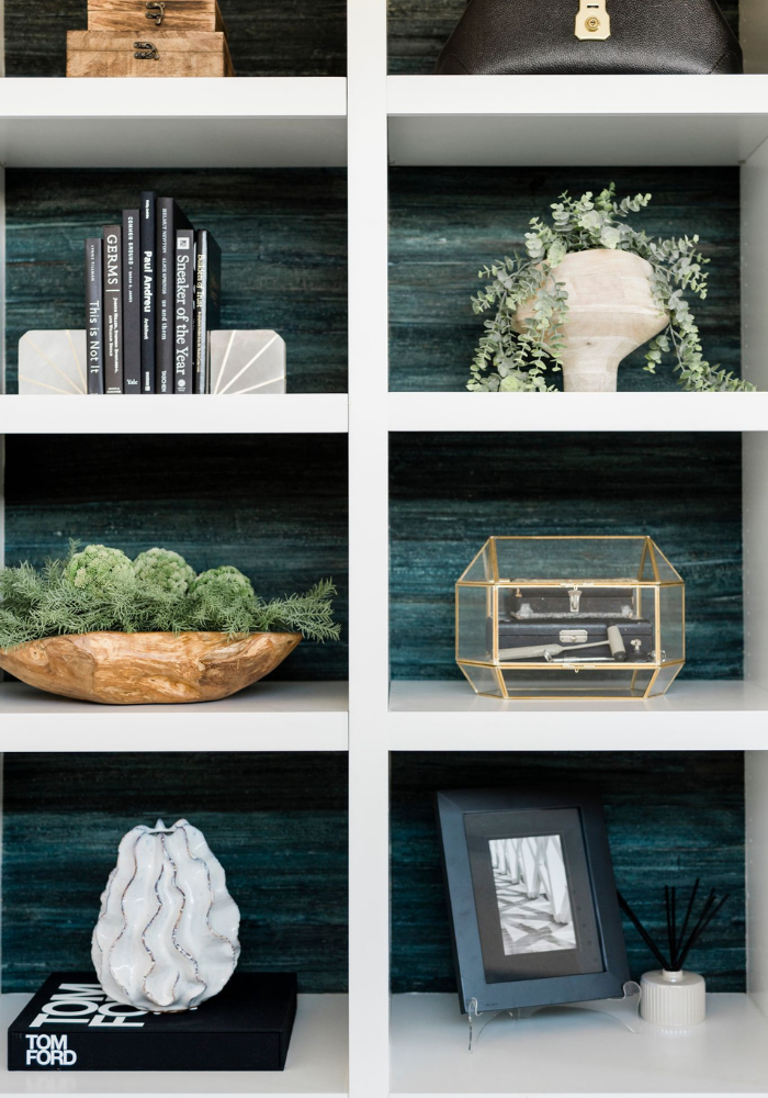 styled shelves satx online interior design follow plan styleberry creative greenery books decor