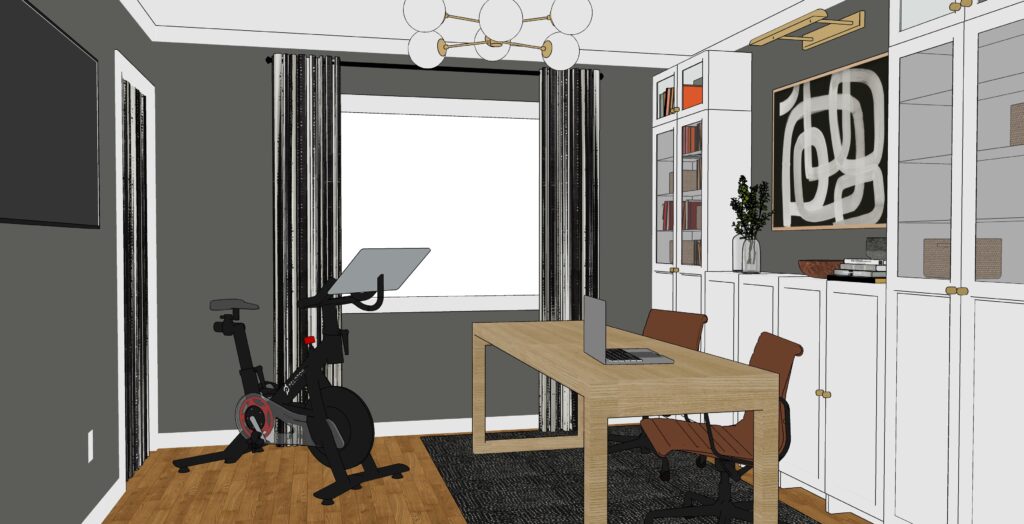 austin tx peloton design ideas styleberry creative interiors home office and workout room
