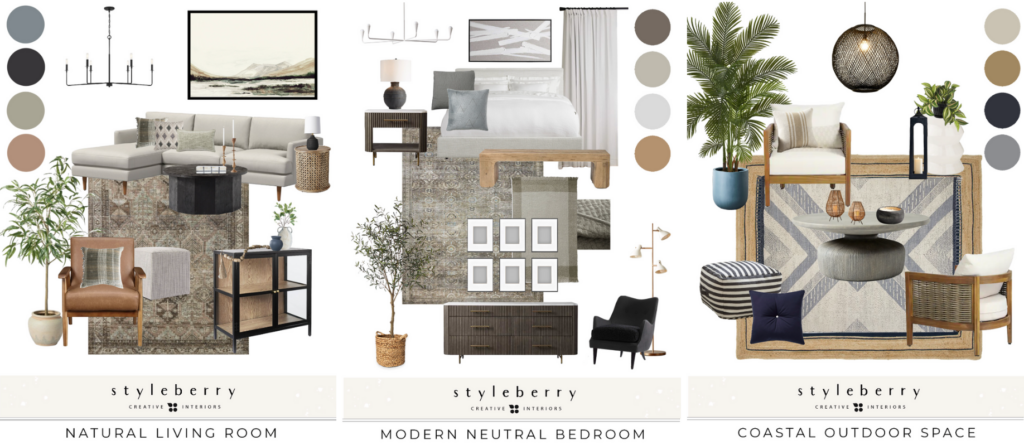 home furnishing curated room design moodbord neutral modern relaxed fresh style styleberry interior design