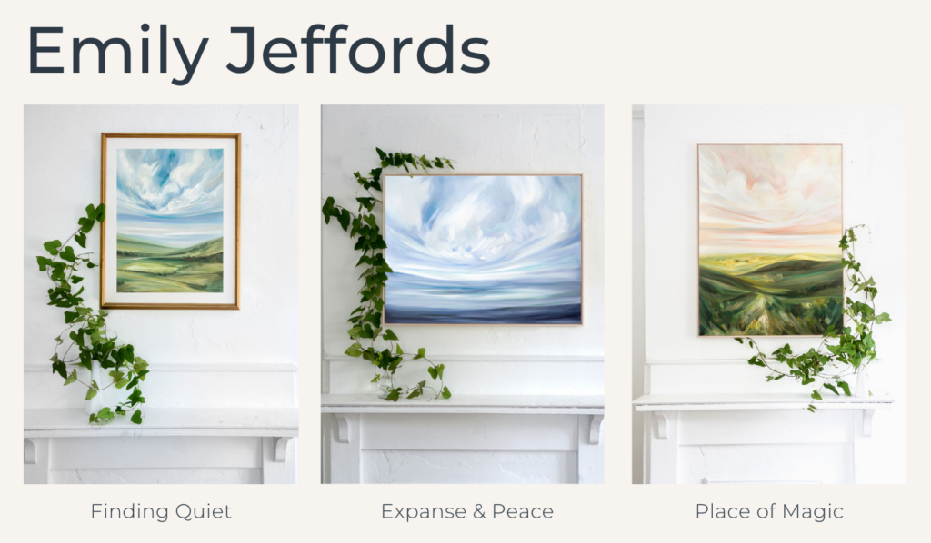 possible presents for art lovers emily jeffords land sky paintings blue pink