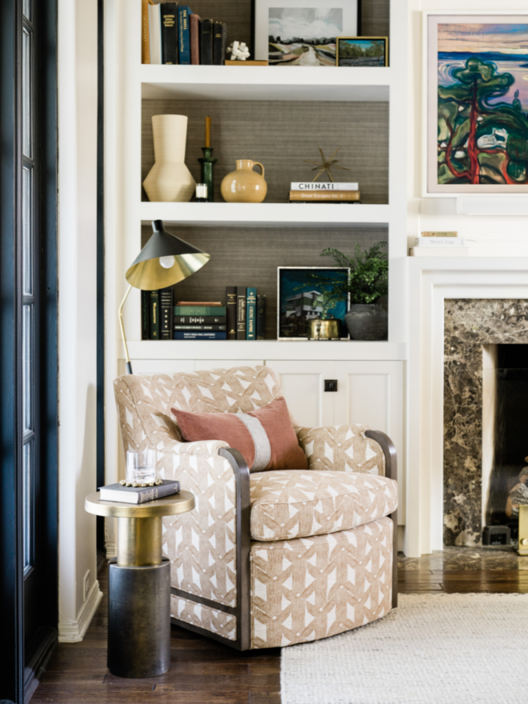 custom upholstered swivel chair morningside satx designer showroom styleberry creative interiors
