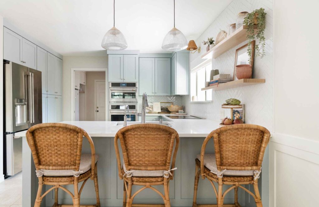 styleberry-creative-interiors-waterford-tx-mixing-and-matching-our-design-services-renovated-kitchen-powder-blue-cabinets-large-peninsula-organic